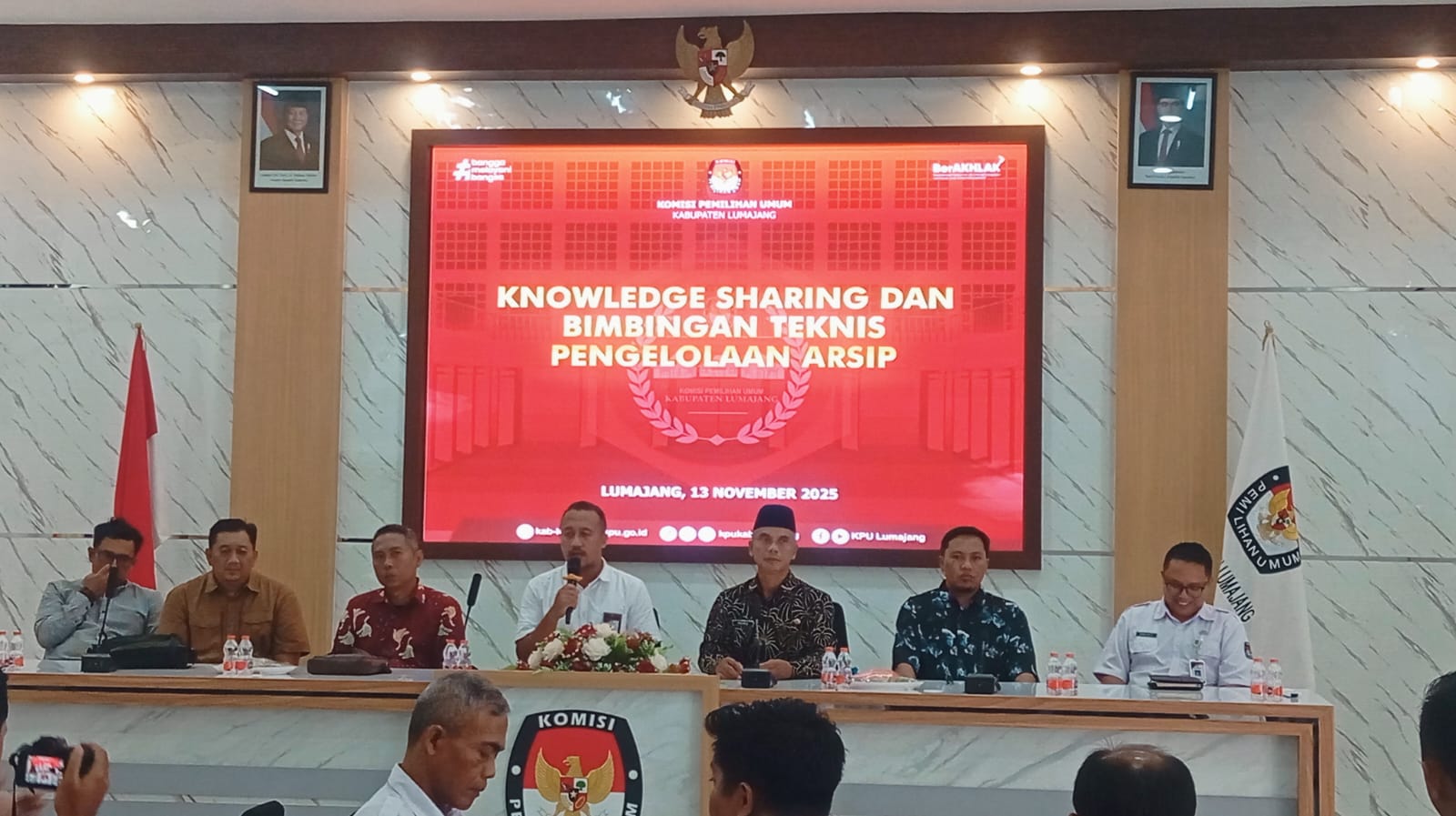 kegitan Knowledge Sharing dan Bimbingan Teknis Pengelolaan Arsip di KPU Kabupaten Lumajang